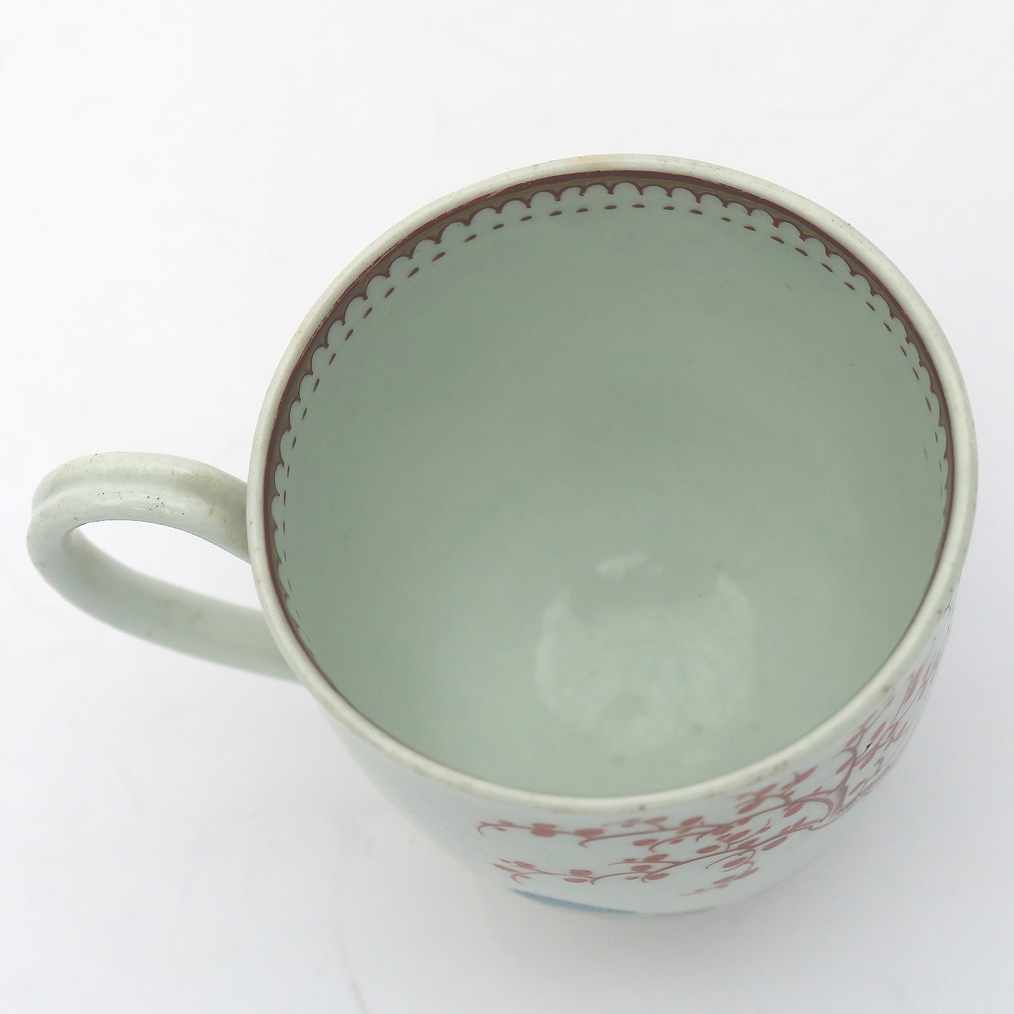 A good antique porcelain 1st Period Worcester Chinoiserie Mandarin Cup C.18thC