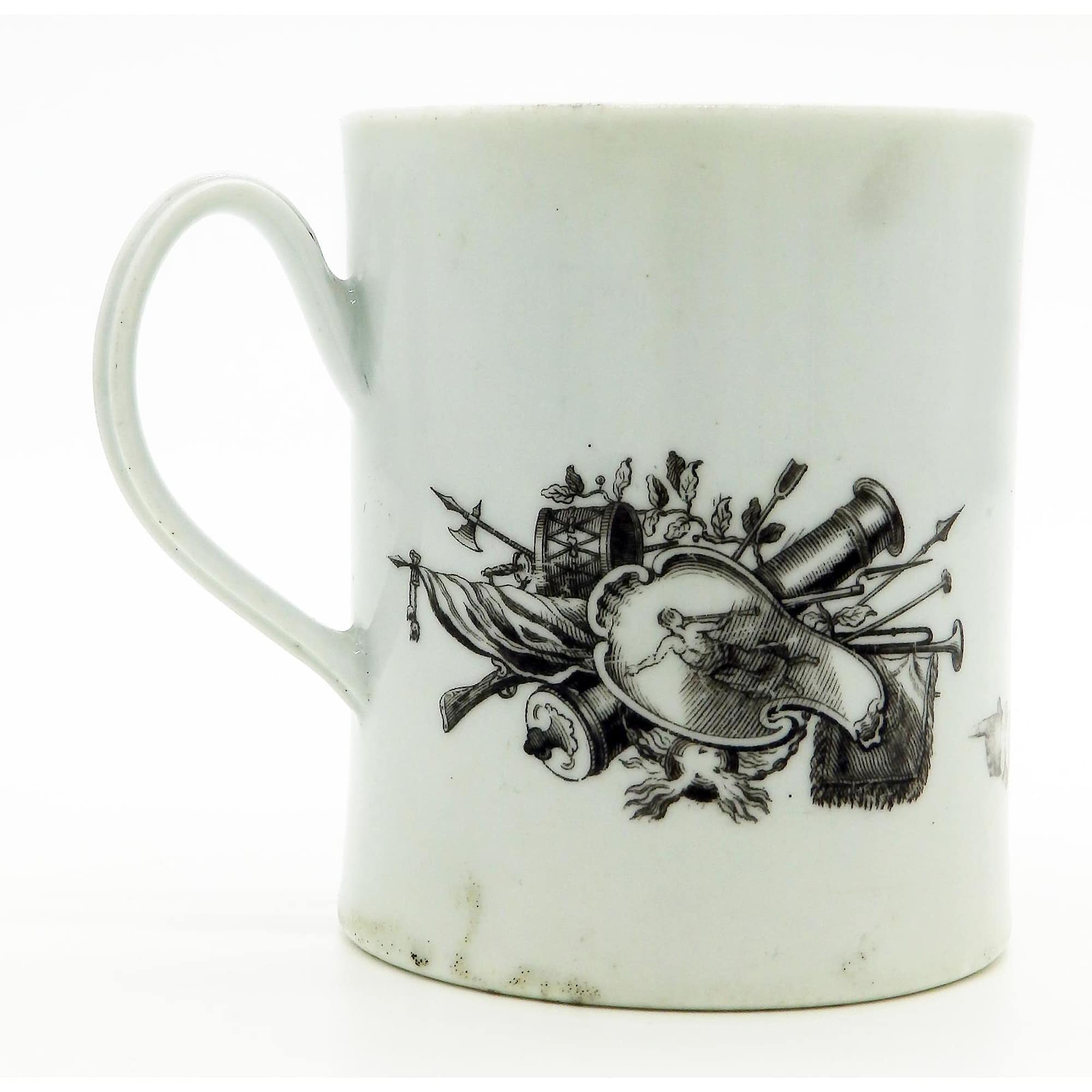 An antique Worcester porcelain Royal Commemorative Frederick II Tankard 18th/19thC