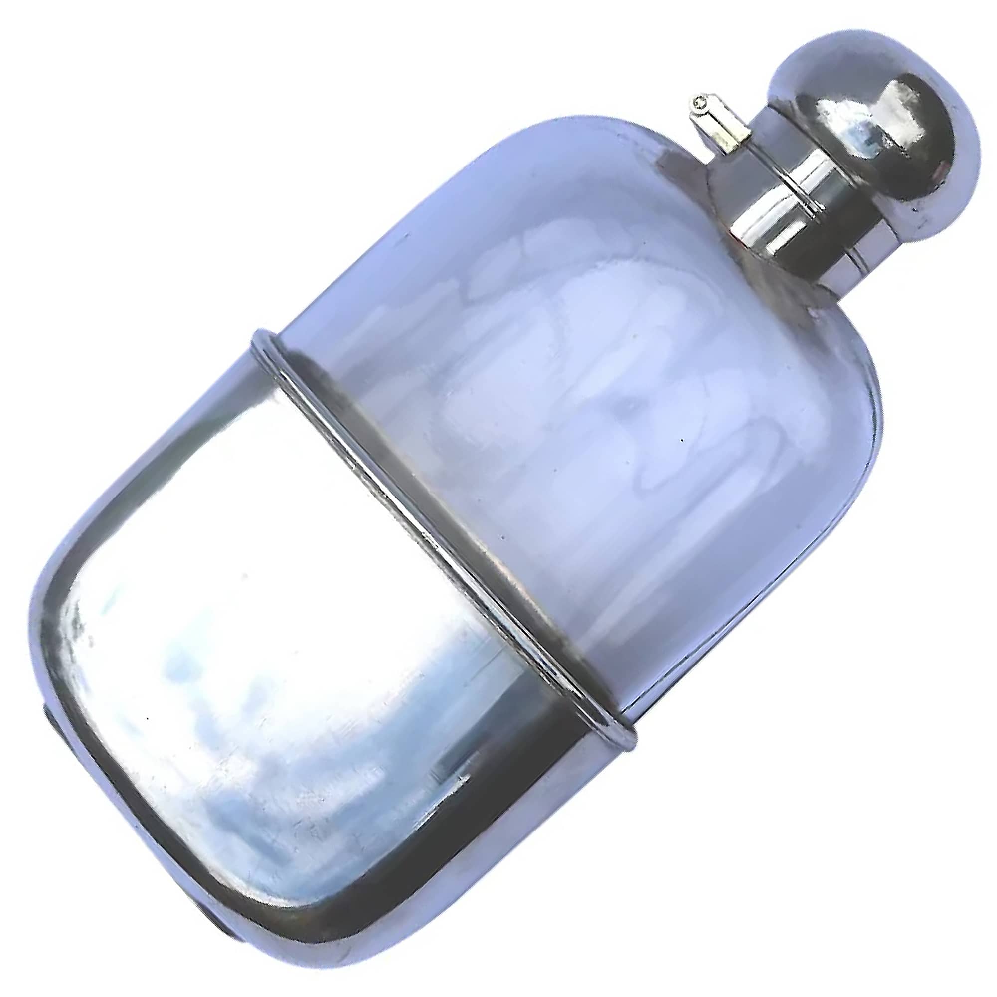 A good and attractive silver plated and glass Hip Flask by Harrods C.20thC