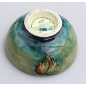 A good William Moorcroft antique British Art Pottery leaf & berry Bowl C.1928