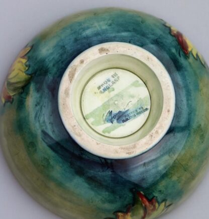 A good William Moorcroft antique British Art Pottery leaf & berry Bowl C.1928 - Image 8