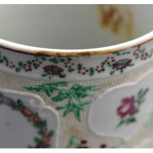 A fine and unusual antique Chinese famille rose porcelain dragon Tankard C.18thC