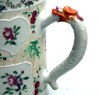 A fine and unusual antique Chinese famille rose porcelain dragon Tankard C.18thC - Image 5