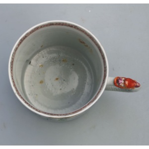 A fine and unusual antique Chinese famille rose porcelain dragon Tankard C.18thC