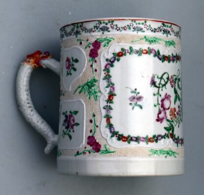 A fine and unusual antique Chinese famille rose porcelain dragon Tankard C.18thC - Image 7