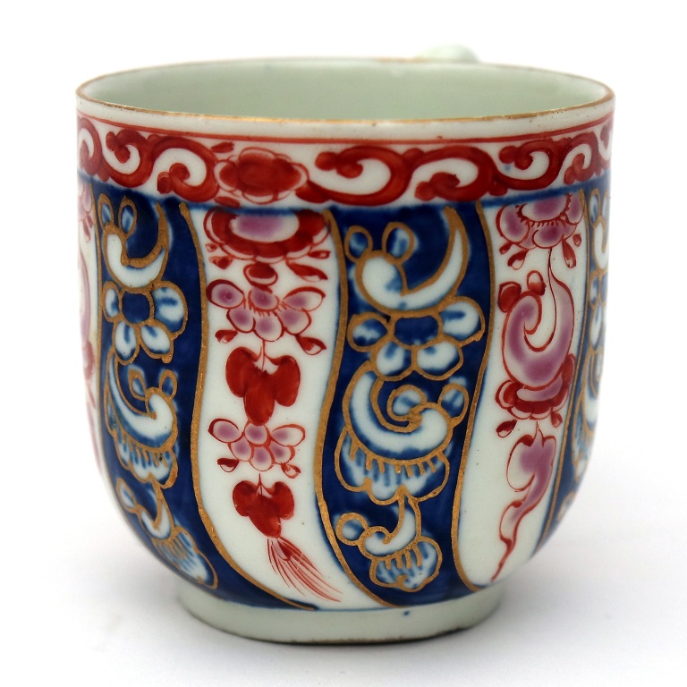 A good antique porcelain 1st Period Worcester Queen Charlotte Coffee Can C.1770 - Image 5