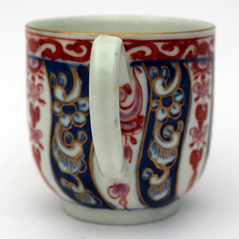 A good antique porcelain 1st Period Worcester Queen Charlotte Coffee Can C.1770 - Image 6