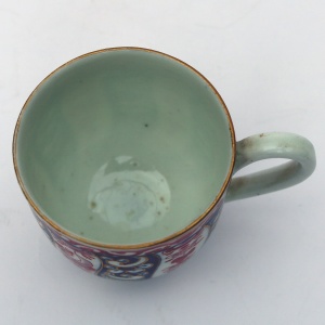 A good antique porcelain 1st Period Worcester Queen Charlotte Coffee Can C.1770