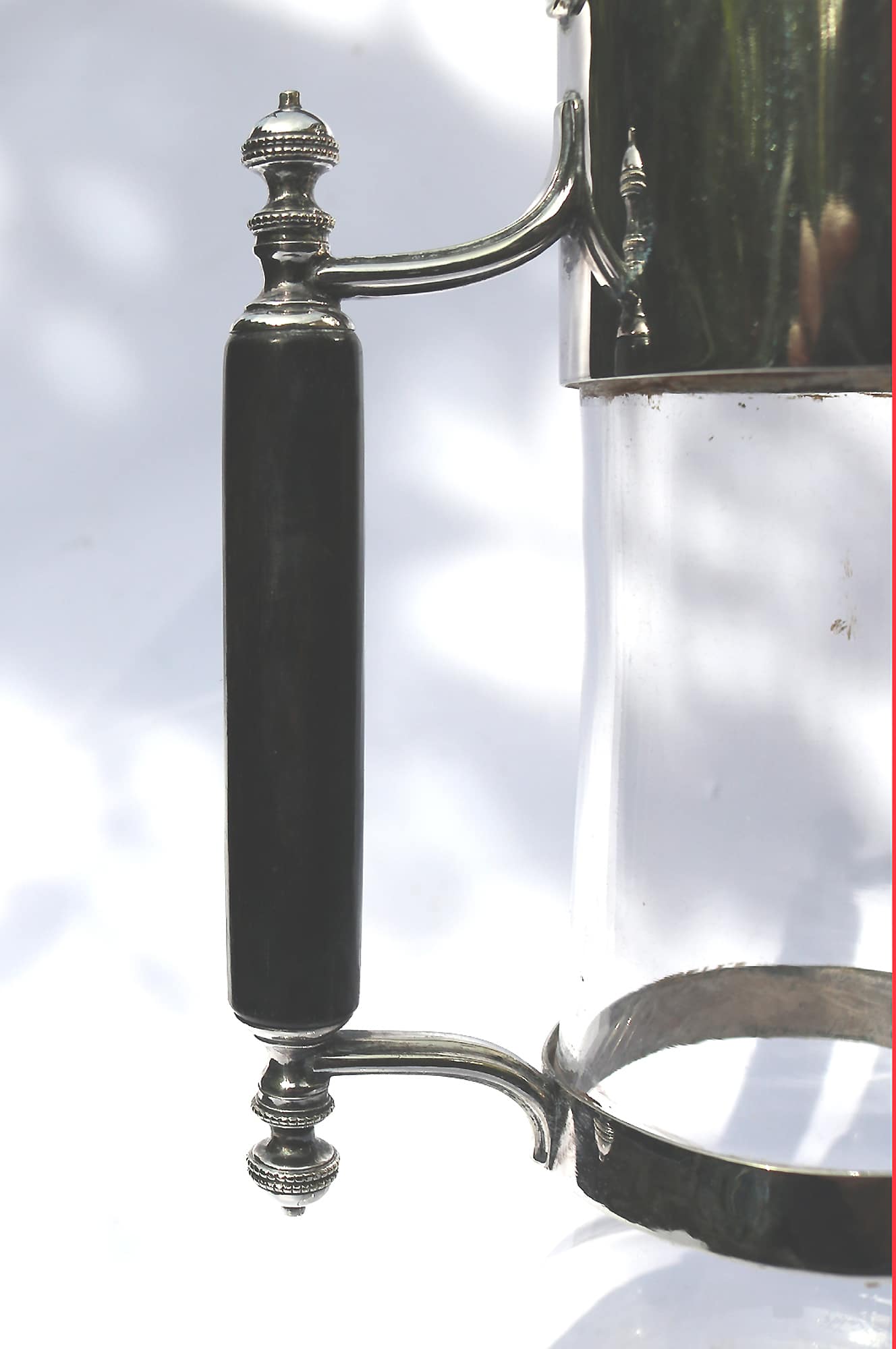 An antique Victorian silver plate & cut glass Wine Claret Jug C.1890