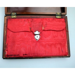An extremely rare antique Palais Royal Madonna & child ladies Lap Desk C.19thC