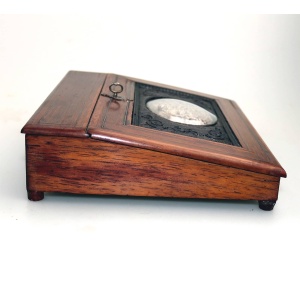 An extremely rare antique Palais Royal Madonna & child ladies Lap Desk C.19thC