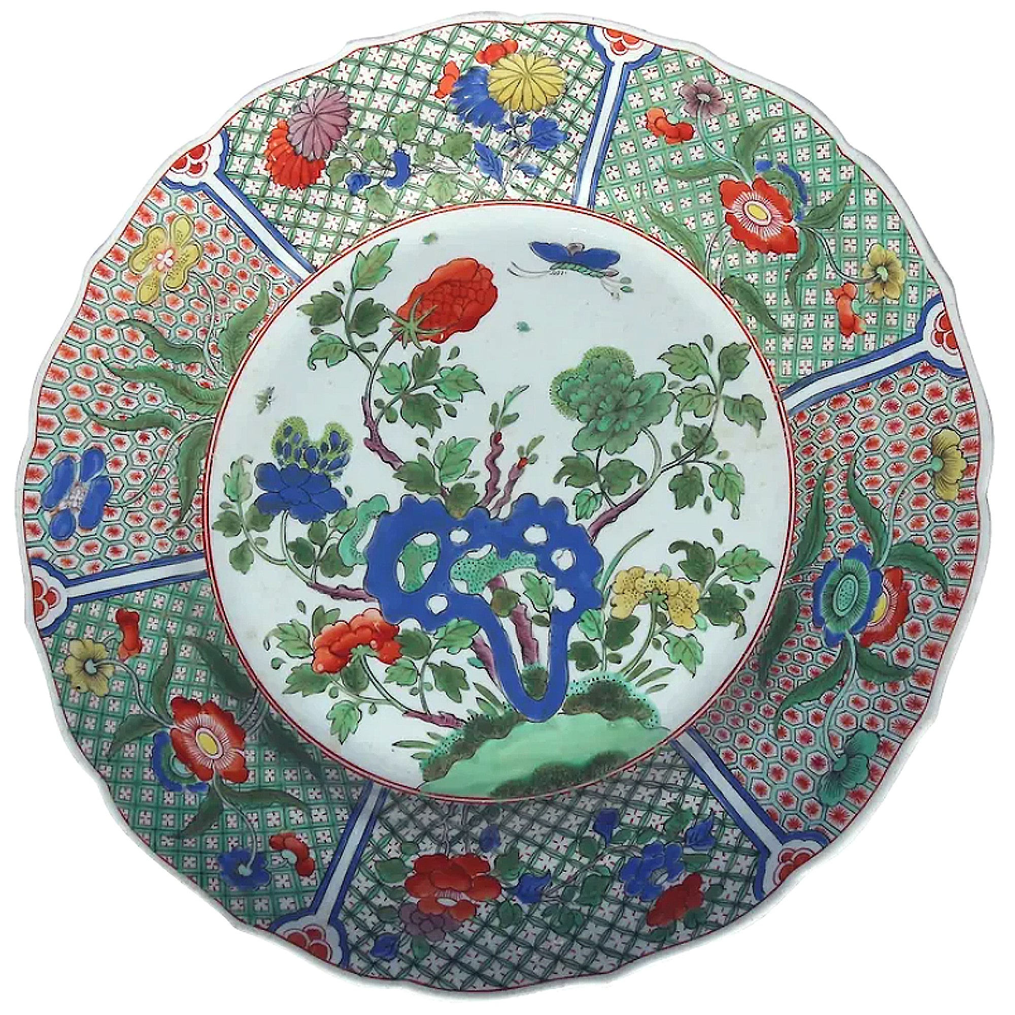 Very unusual antique Georgian porcelain Spode Plate in the Chinese taste C.1820