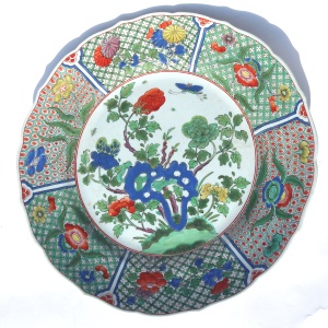 Very unusual antique Georgian porcelain Spode Plate in the Chinese taste C.1820