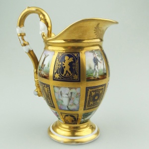 Extraordinary & very fine & extremely rare antique Old Paris porcelain Jug 1810