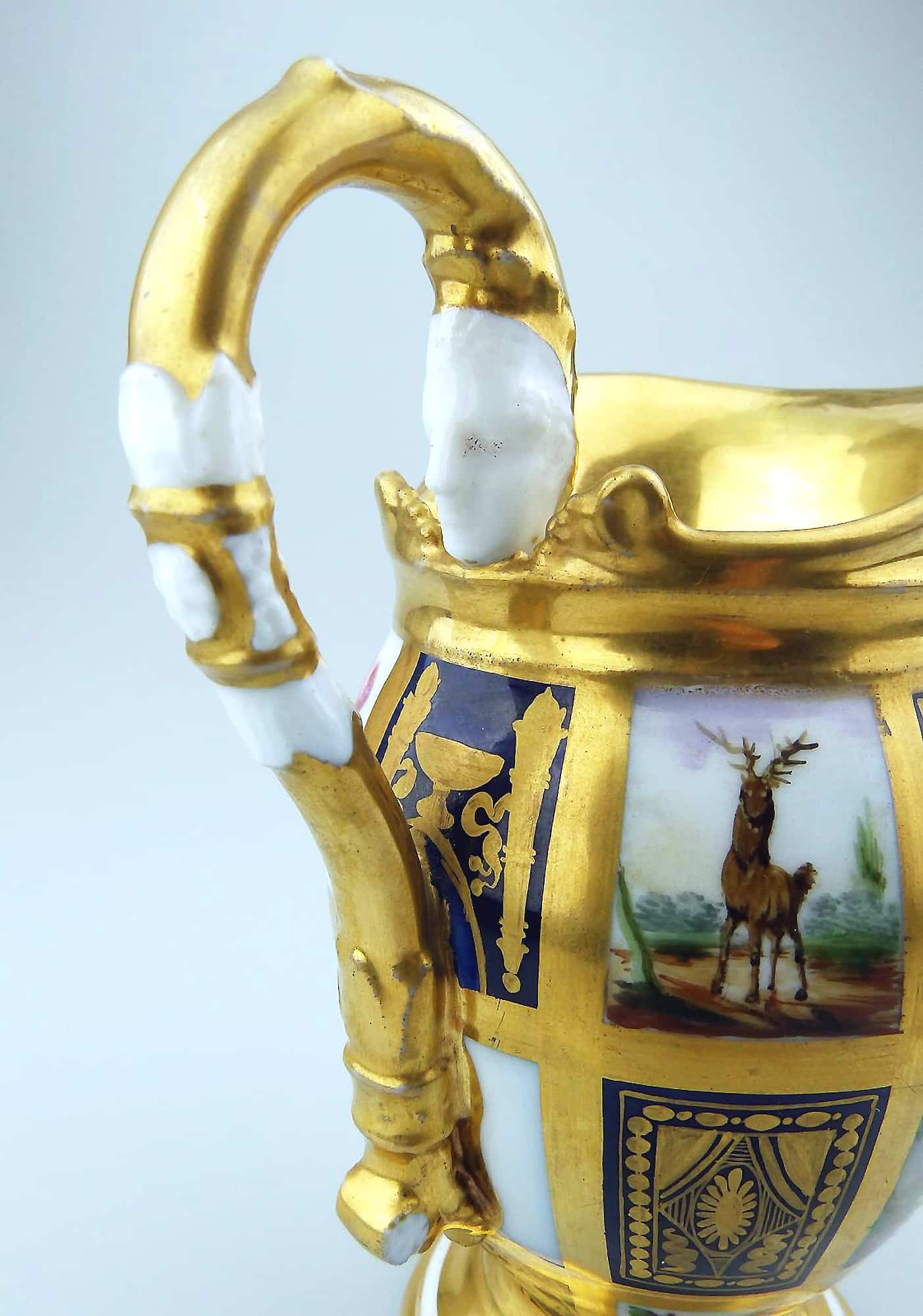 Extraordinary & very fine & extremely rare antique Old Paris porcelain Jug 1810
