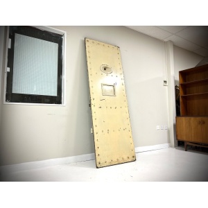 British, 19th Century, Oak & Steel Prison Door