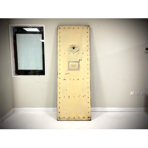 British, 19th Century, Oak & Steel Prison Door