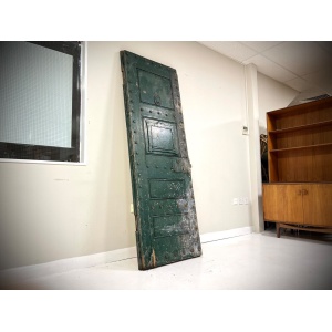British, 19th Century, Oak & Steel Prison Door