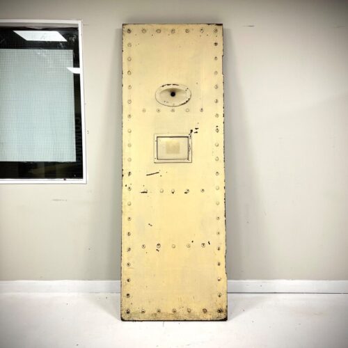 British, 19th Century, Oak & Steel Prison Door