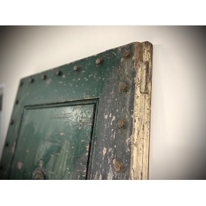 British, 19th Century, Oak & Steel Prison Door