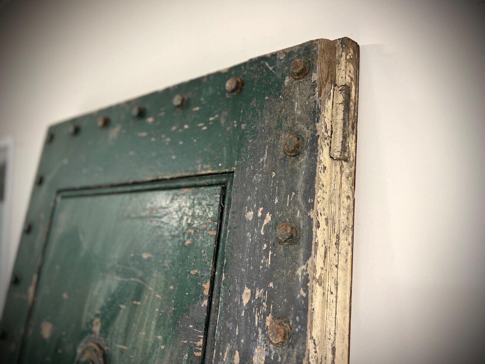 British, 19th Century, Oak & Steel Prison Door