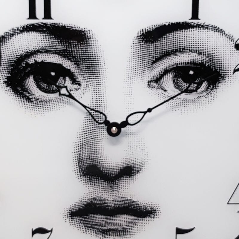 1990s Wall Clock in Glass by Fornasetti. Made in Italy