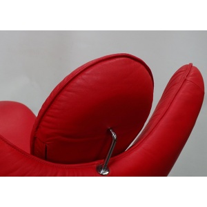 De Sede DS 151 Red Leather & Steel Jane Worthington Designer Chaise Lounge