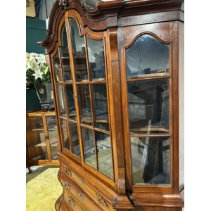 Dutch Mahogany 19th Century Bombe Display Cabinet