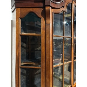 Dutch Mahogany 19th Century Bombe Display Cabinet
