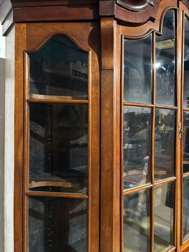 Dutch Mahogany 19th Century Bombe Display Cabinet