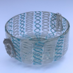 Antique Victorian Edinburgh Crystal Leith Flint Glass cherub glass Bowl C.19thC