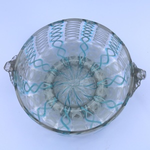 Antique Victorian Edinburgh Crystal Leith Flint Glass cherub glass Bowl C.19thC