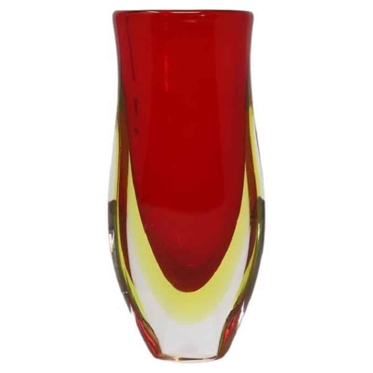 Small Murano Glass Red Vase, 1960s