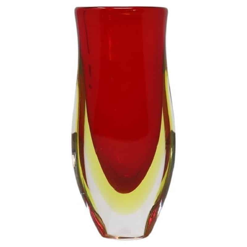 Small Murano Glass Red Vase, 1960s