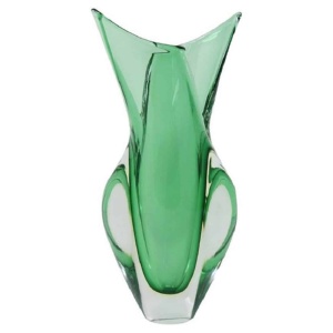 Particular Murano Glass Green Vase, 1960s