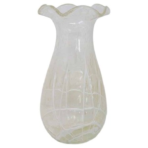 Transparent Murano Glass Vase, 1980s