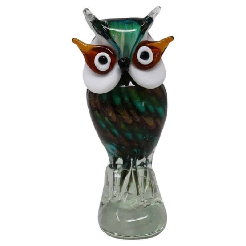 Murano Glass Owl Figurine, 1980s