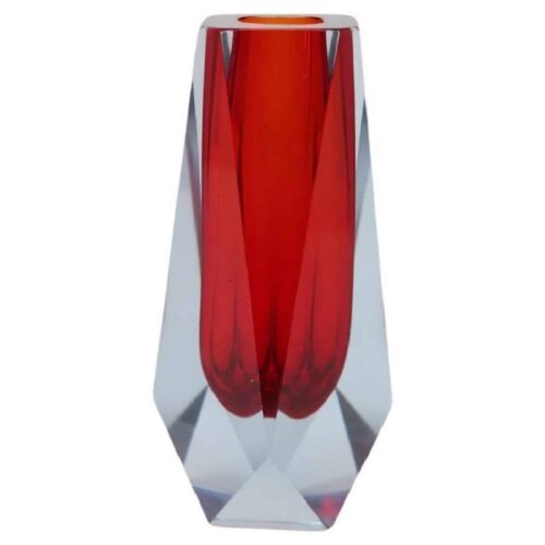 Murano Glass Red Vase, 1960s
