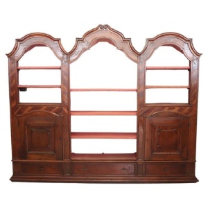 Antique walnut bookcase