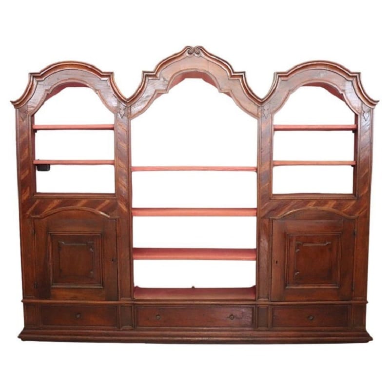 Antique walnut bookcase
