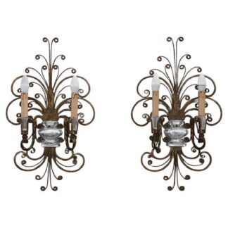 Sconces Attributed To Maison Baguès, 1950s