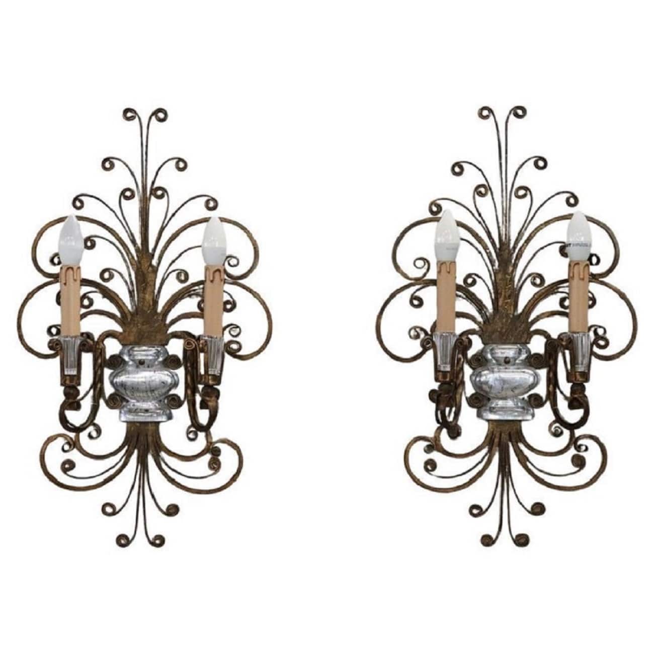 Sconces Attributed To Maison Baguès, 1950s