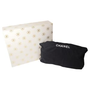 Chanel Grey Lambskin Pleated Hand Bag With Ruthenium-Finish Chain Link Straps