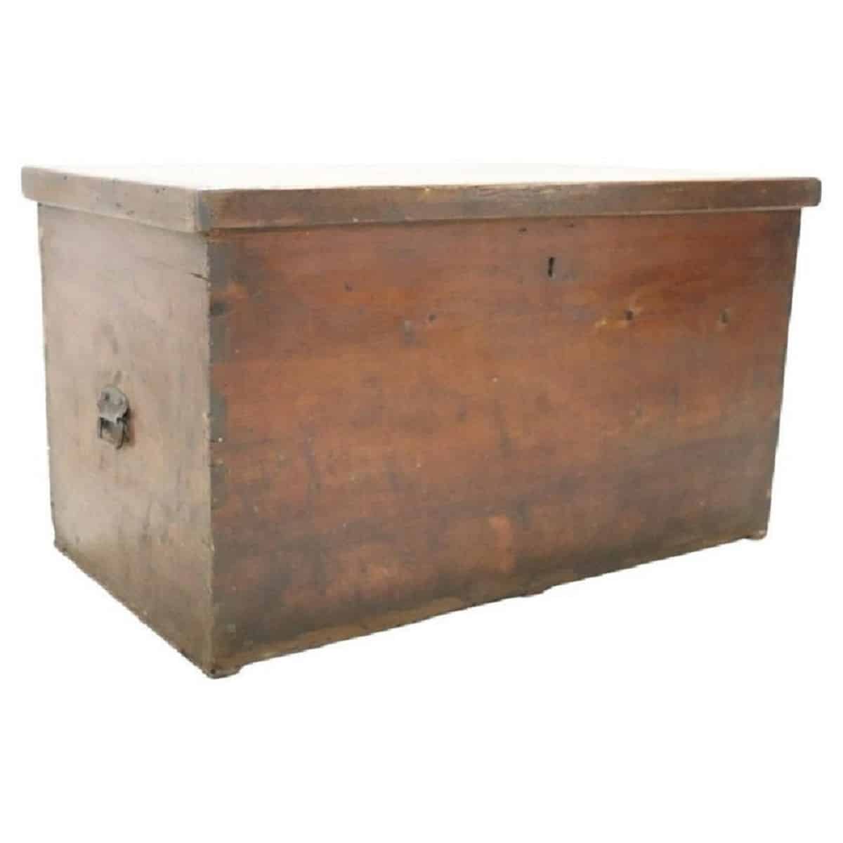 Antique Rustic Trunk In Fir Wood