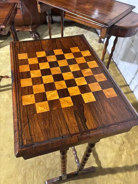 Regency Rosewood Nest of Three Tables