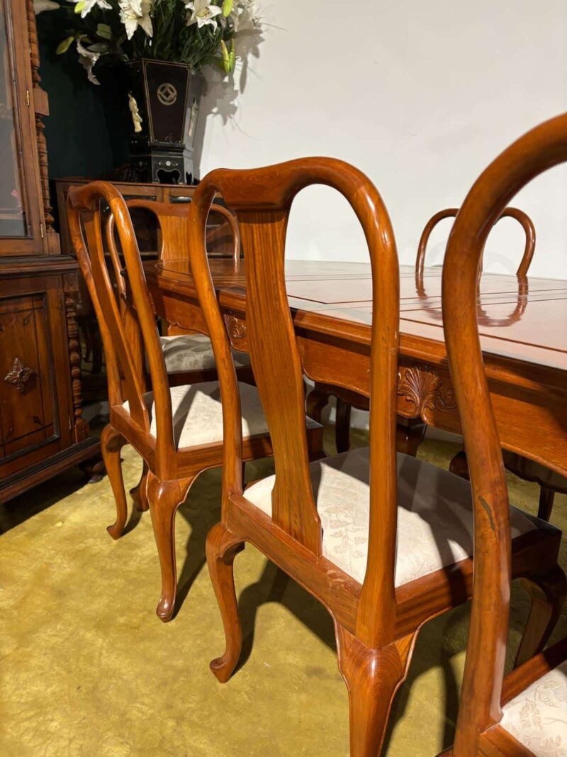 Chinese Rosewood Dining Room Table & Eight Chairs