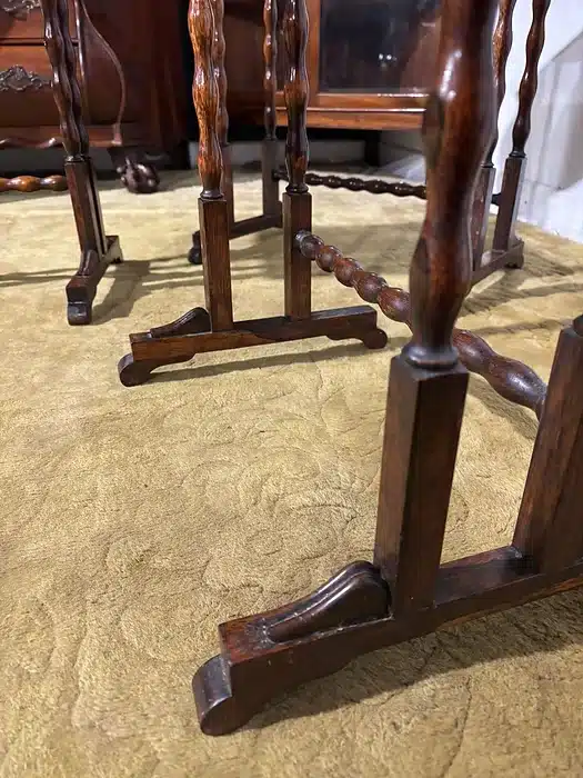 Regency Rosewood Nest of Three Tables