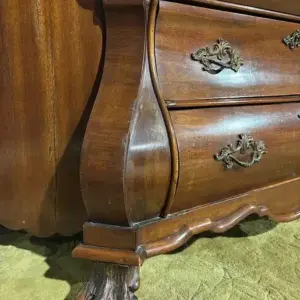 Dutch Mahogany 19th Century Bombe Display Cabinet