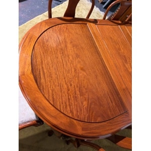 Chinese Rosewood Dining Room Table & Eight Chairs