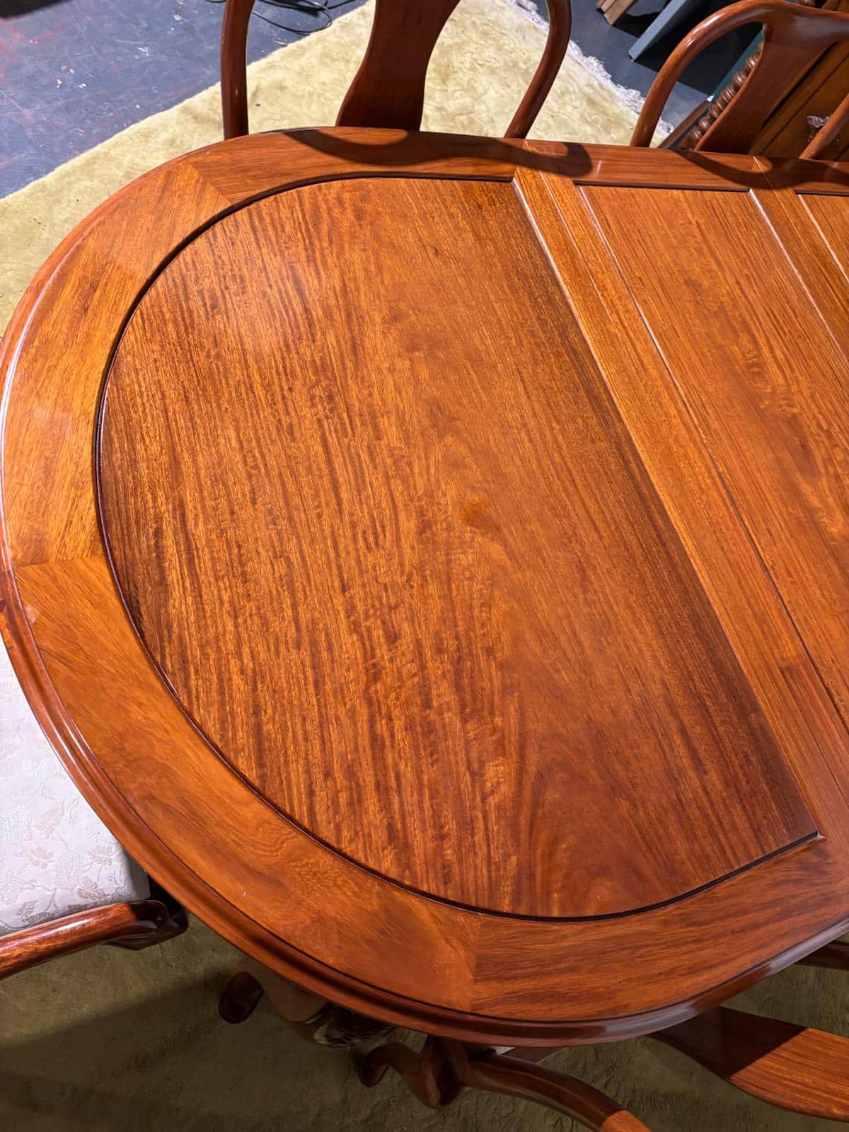 Chinese Rosewood Dining Room Table & Eight Chairs